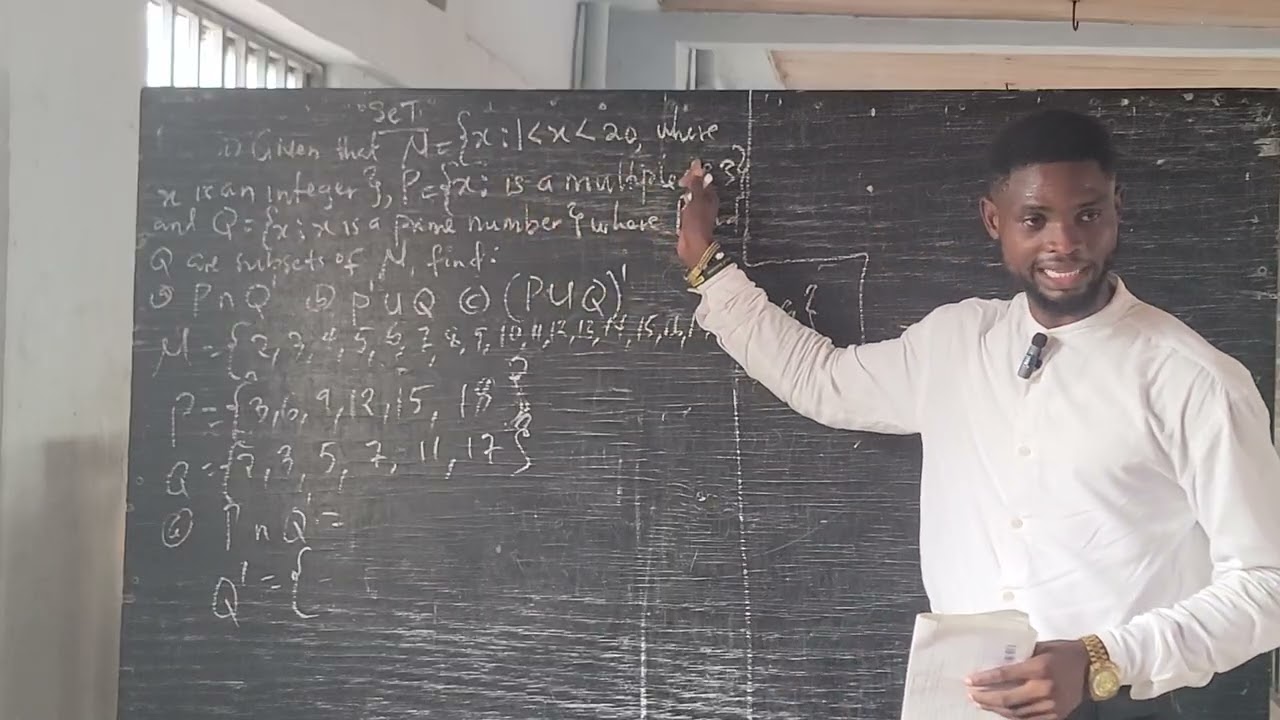 Application of Set theory (WAEC QUESTION 2025)