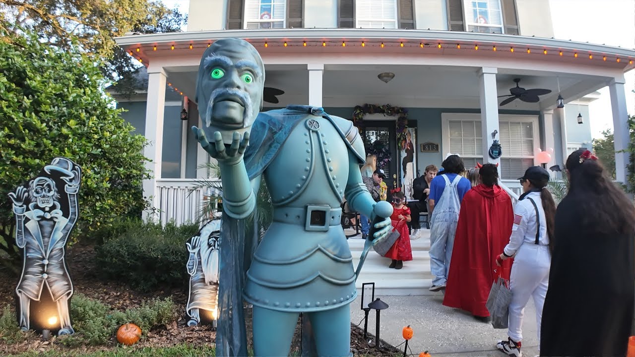 Halloween Trick or Treating in Celebration 2024!  The BEST Disney Trick or Treating and Decorations!