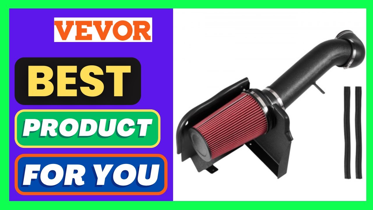 VEVOR Cold Air Intake, 3.9 Inch Cold Air Intake System + Heat Shield Compatible with 1999-