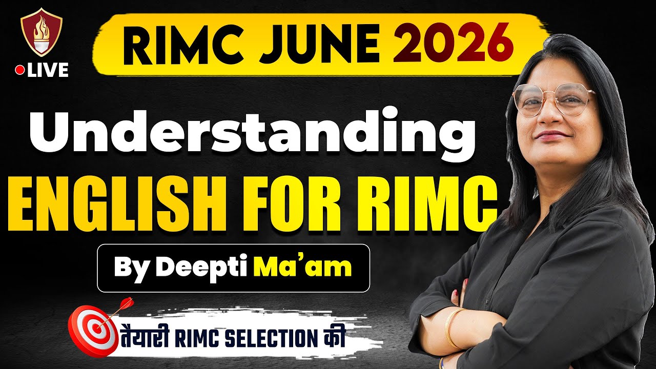 RIMC Entrance Exam June 2026 | Understanding English For RIMC | Deepti Ma'am | Sukhoi Academy