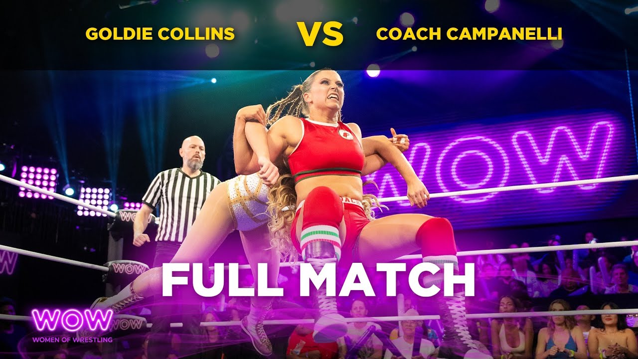 Goldie Collins vs Coach Campanelli (w/ Ariel Sky) | WOW - Women Of Wrestling