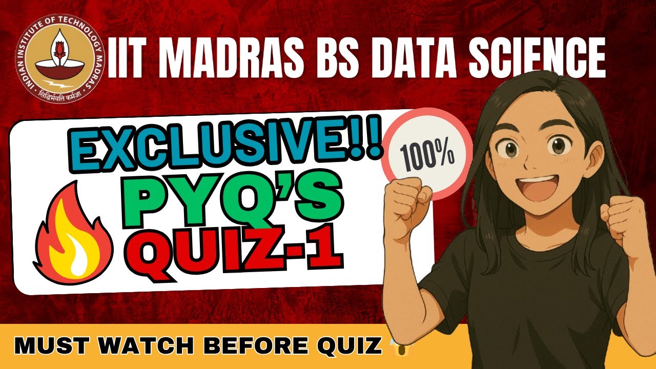 🔥MLF Quiz 1 PYQs Solved & Explained | Machine Learning Foundation | IIT Madras BS Data Science