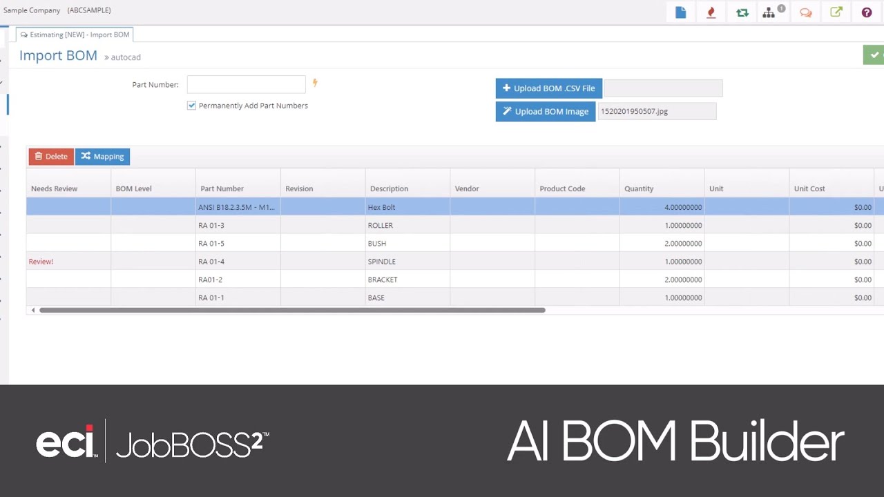 AI Revolutionizes JobBOSS&sup2;: Introducing the AI BOM Builder