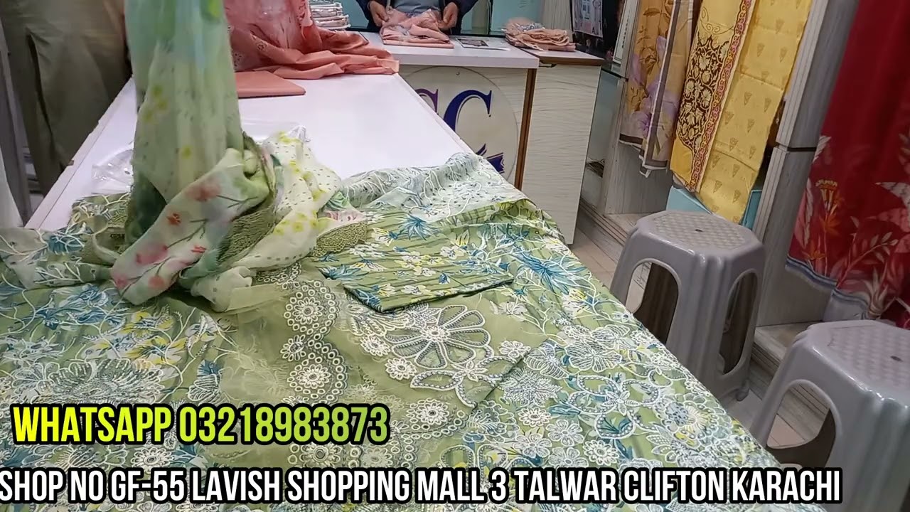 Hemline by Mushq Lawn 2026| Chikan kari Lawn 2026 by AabyaanAvailable at Sharif Collection