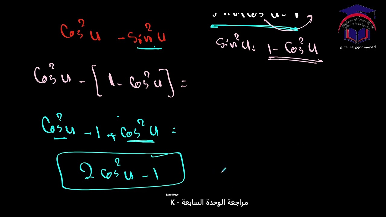Math 11 S2 lesson K talat مراجعة الوحدة السابعة رياضيات الصف ‏الحادي عشر