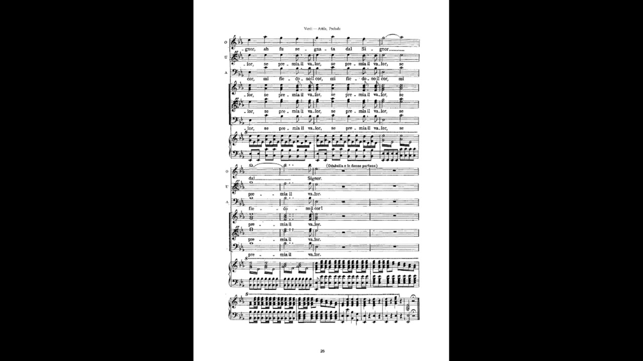 Verdi Attila highlights - Deutekom, Raimondi, Milnes, Bergonzi (with score)