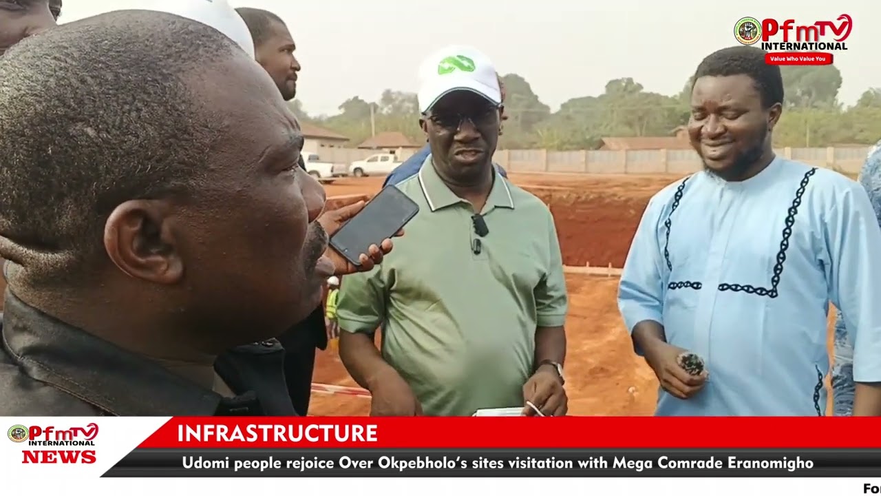 Udomie people rejoice over Governor Okpebholo's sites visitation with Mega Comrade Eranomigho