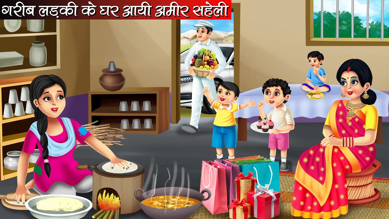 गरीब लड़की के घर आई अमीर सहेली | Garib Ladki Ke Ghar aai Amir Saheli | Hindi Kahani | Moral Stories