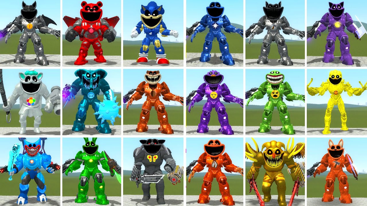 I PLAYED DEATHMATCH GAME WITH ALL MECHA TITAN POPPY CHAPTER 3 FAMILY in Garry's Mod!