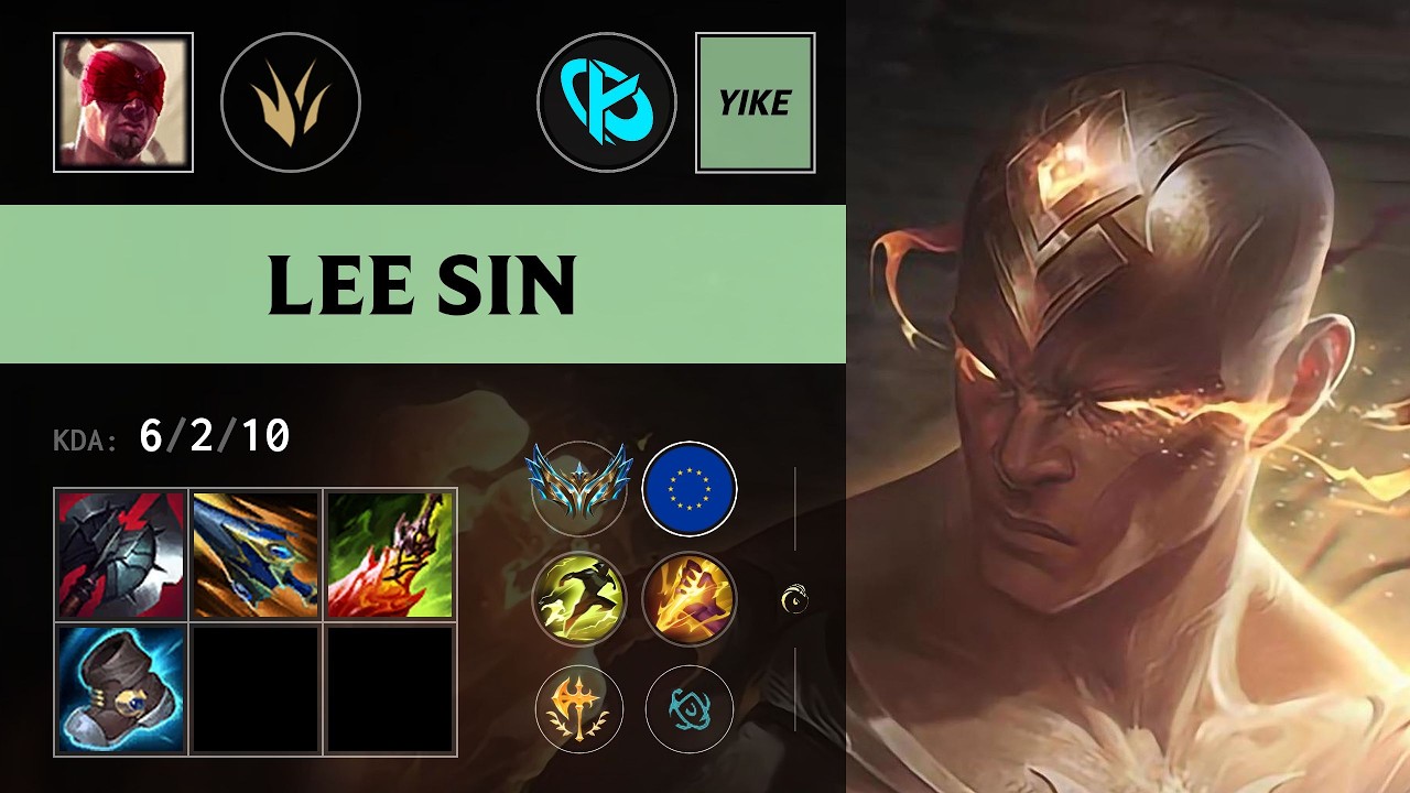 (KC Yike) Lee Sin Jungle vs Vi (HRTS Lurox) - EUW Challenger Patch 26.14