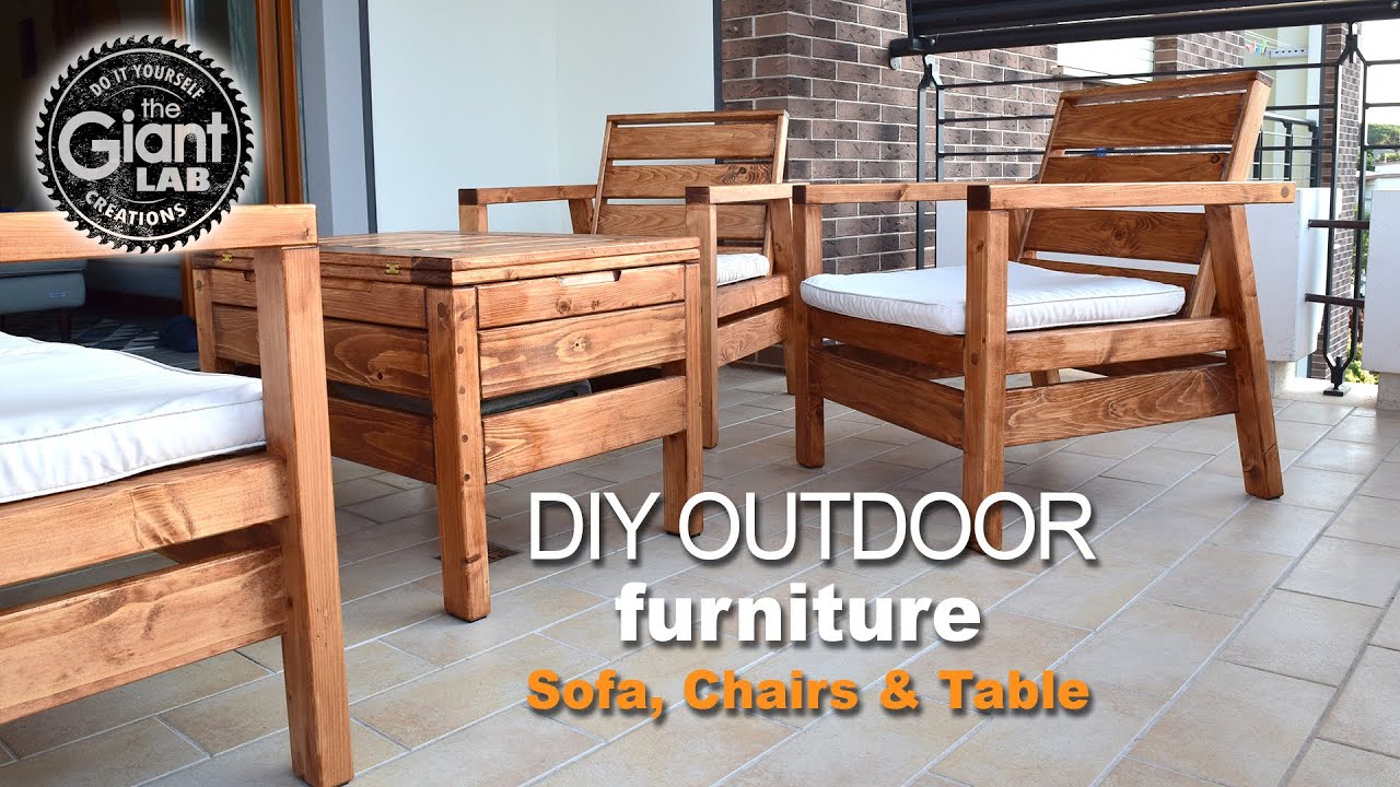 DIY Outdoor Chair, Sofa & Table // Salotto da Giardino FAI DA TE