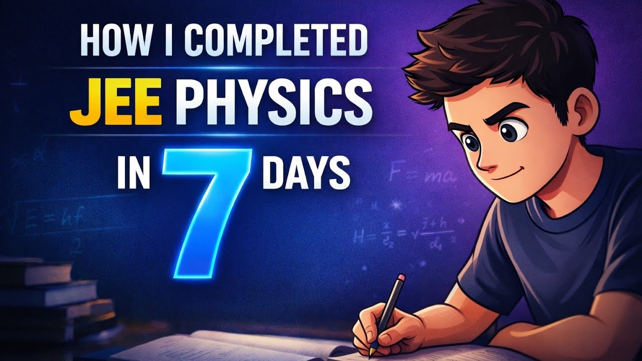 Completed jee physics in 7 days|| Most practical way to complete syllabus!! #jee2026 