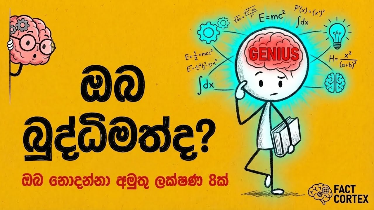 ඔබ බුද්ධිමත් බව පවසන ඔබ නොදන්නා අමුතු ලක්ෂණ 8ක් | 8 Signs You are Highly Intelligent 🧠