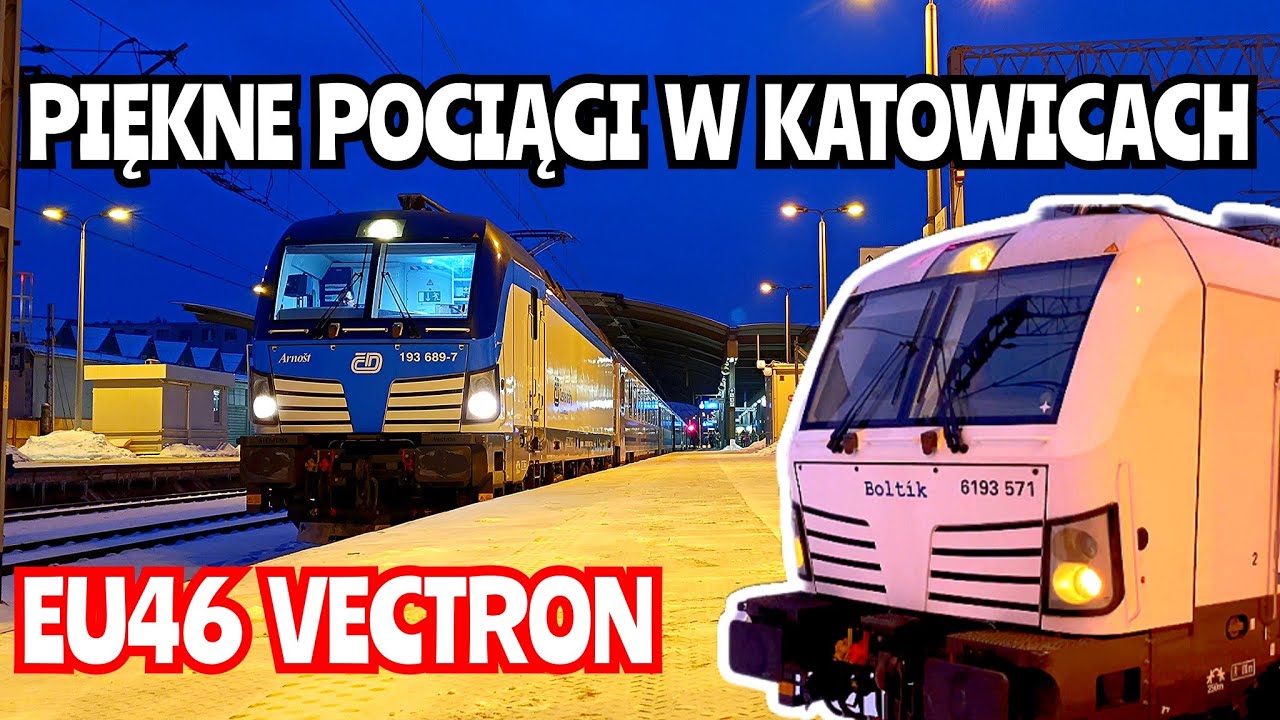 POCIĄGI KATOWICE PRZEJAZD POCIĄGIEM DWORZEC PKP, INTERCITY, KOLEJE ŚLĄSKIE, TLK 13.01.2024 #vlog