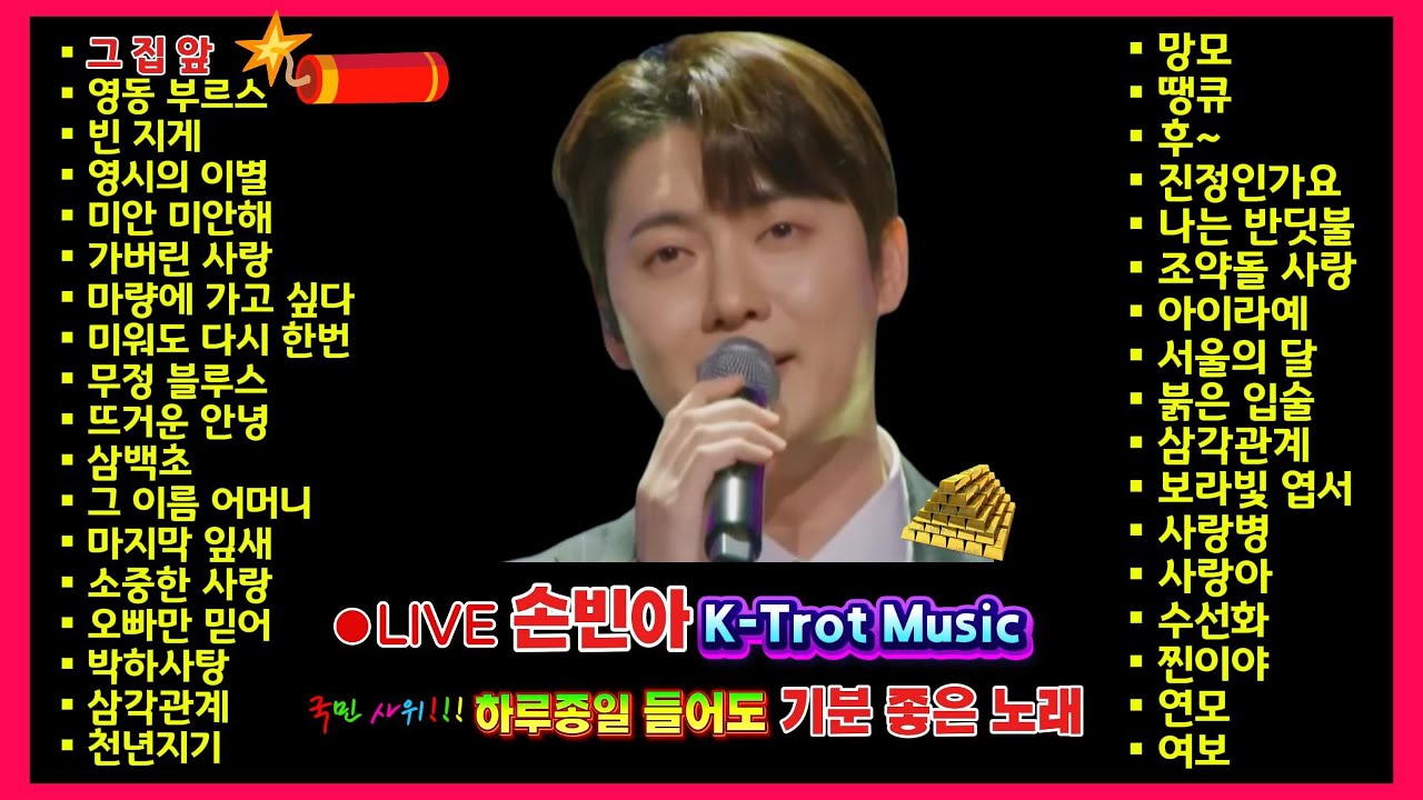 LIVE 손빈아 K Trot Music  35曲｜국민 사위 손빈아 🎤 하루종일 들어도 기분 좋은 노래 #손빈아#손빈아노래모음#트롯모음#트로트명곡#K트롯