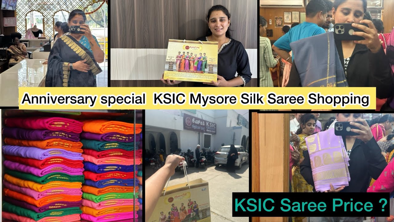 Anniversary Special KSIC Mysore Silk Saree Shopping | #kannadavlog #ksicmysoresilksaree #sarvaabhi 