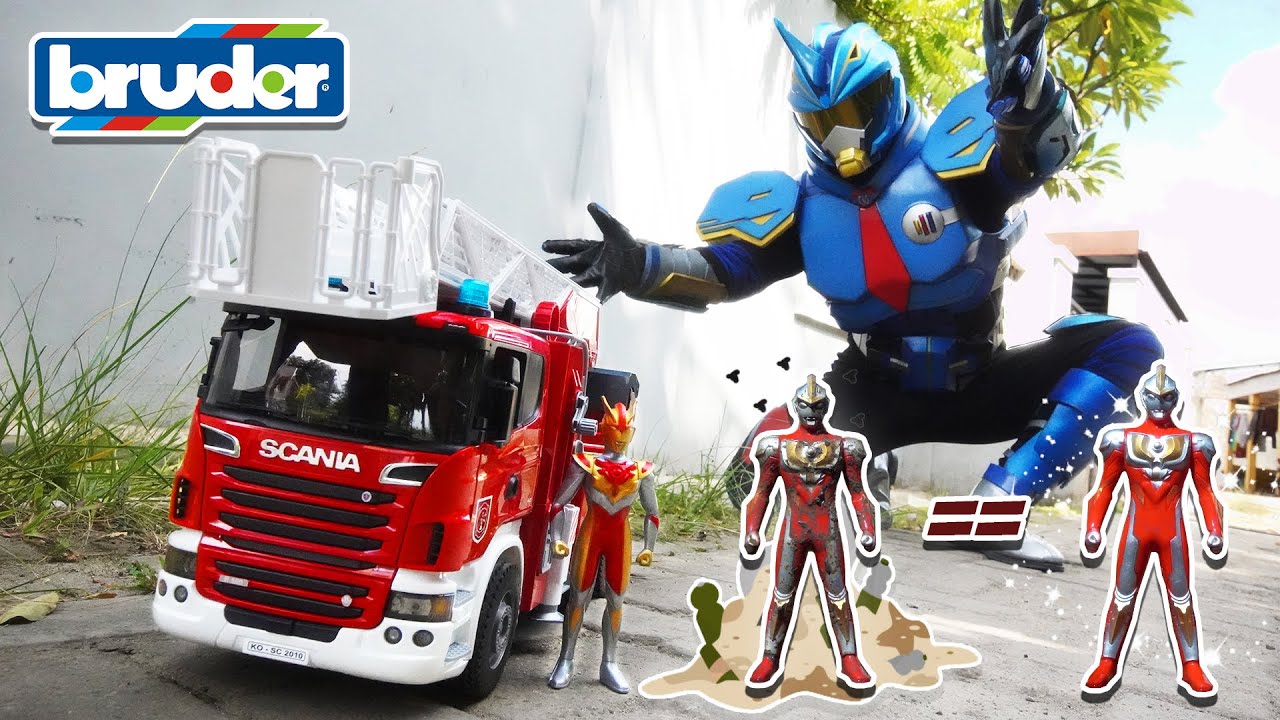 DRAMA TRUK PEMADAM KEBAKARAN!MEMBANTU ULTRAMAN! KAPTEN JUSTICE GEMBIRA!! BRUDER INDONESIA