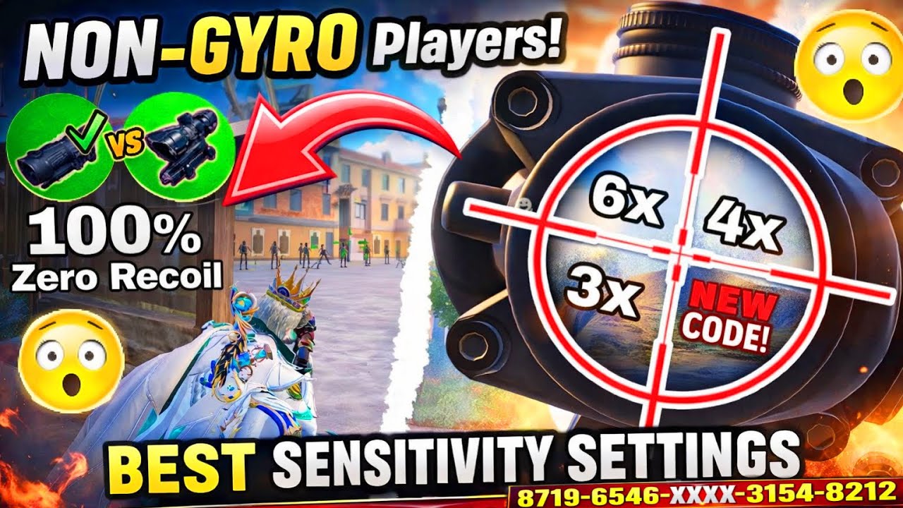 Non Gyro No Recoil sensitivity ✅❌ | Best NON GYRO SENSITIVITY SETTINGS BGMI / PUBG 🔥|| copy & used ✅