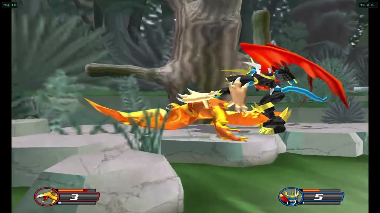 Tal (player 2) vs Ahiru who? (Player 1) - Digimon Rumble Arena 2 Netplay Session 11/22/2022