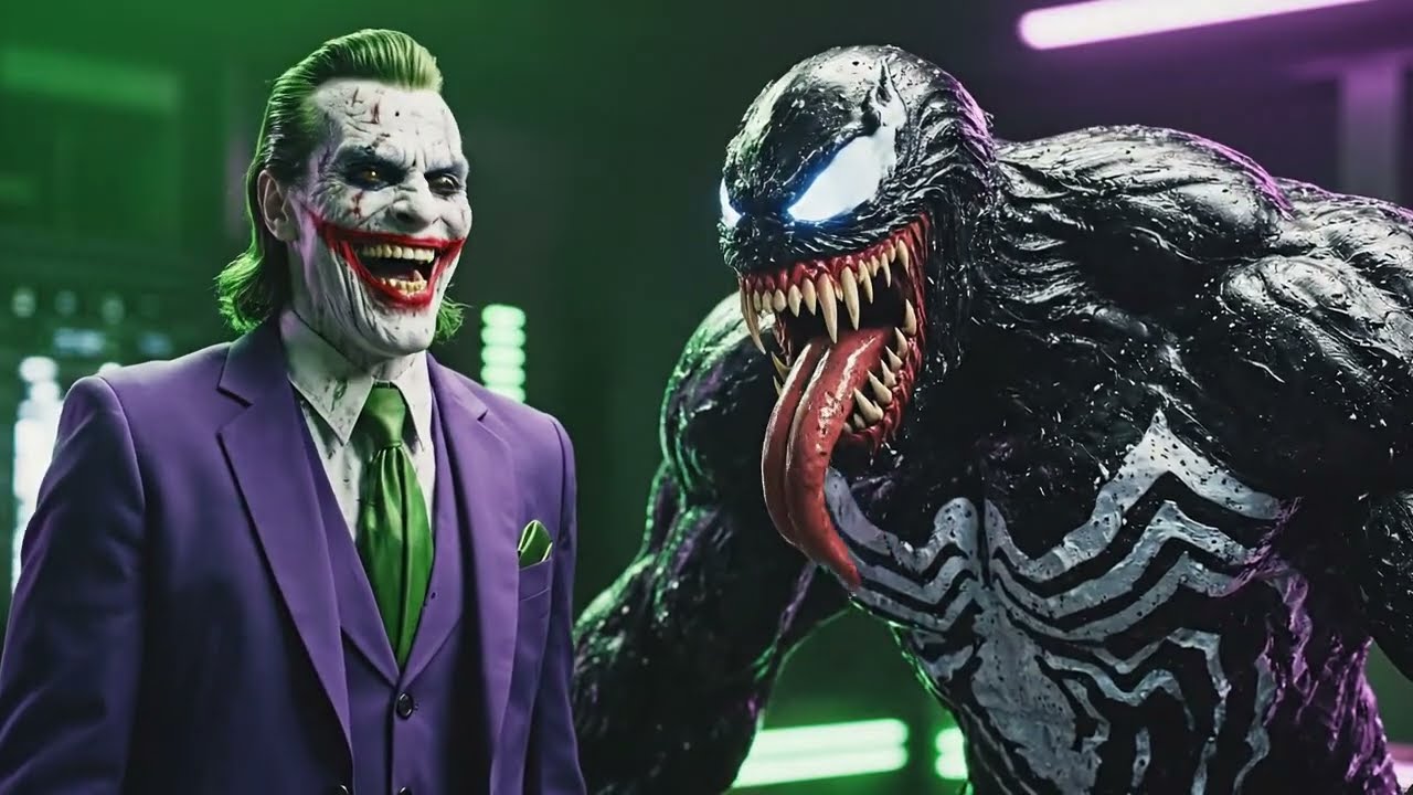 Battle Royale Bizarre: Spider-Man & Police Hulk's Unlikely Alliance Vs Venom & Joker's  | AI Story