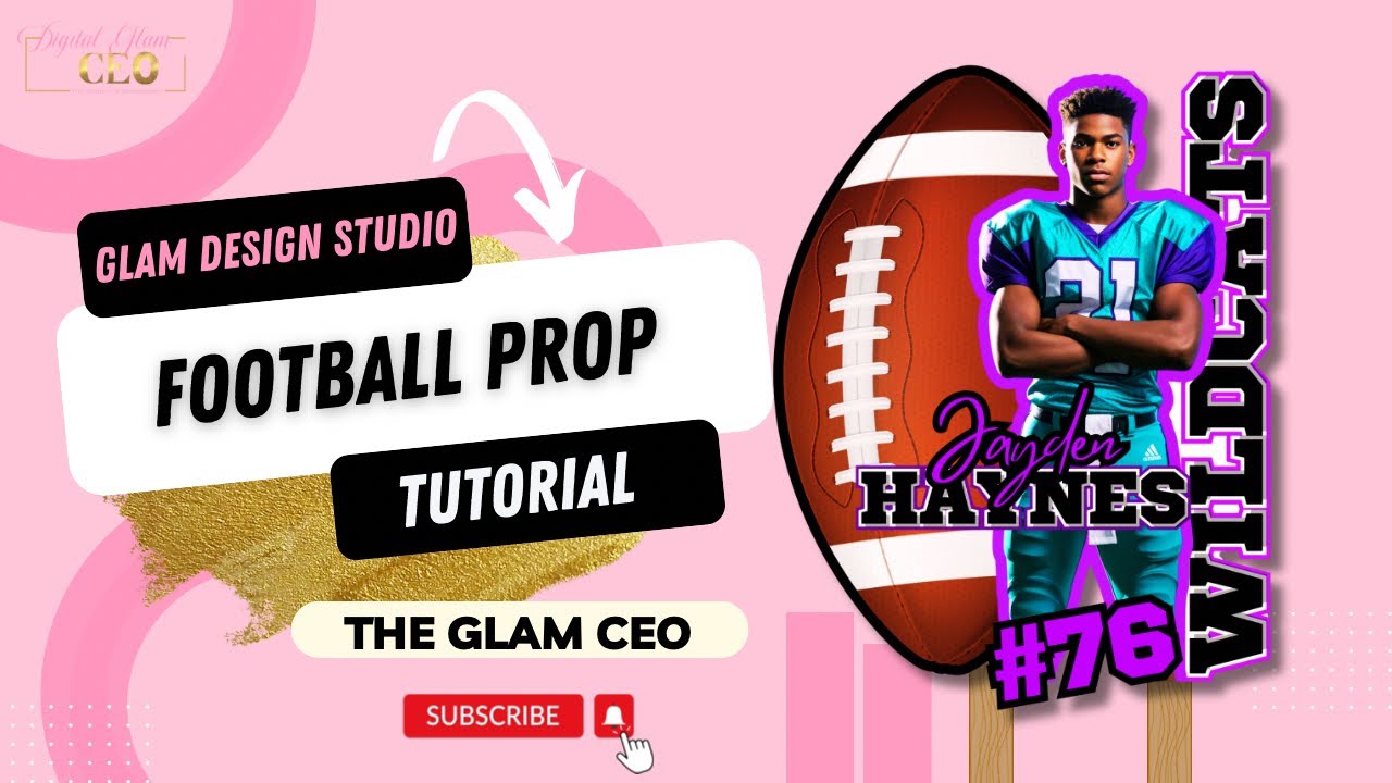 DIY Large Football Game Day Props in Canva | Easy Sports Fan Photo Prop Tutorial
