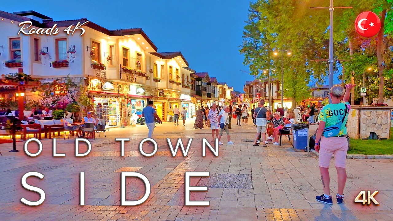 Antalya SIDE 📍 Old Town & SHOPPING STREET 🇹🇷 TURKIYE 4K Walking Tour #turkey #side #antalya