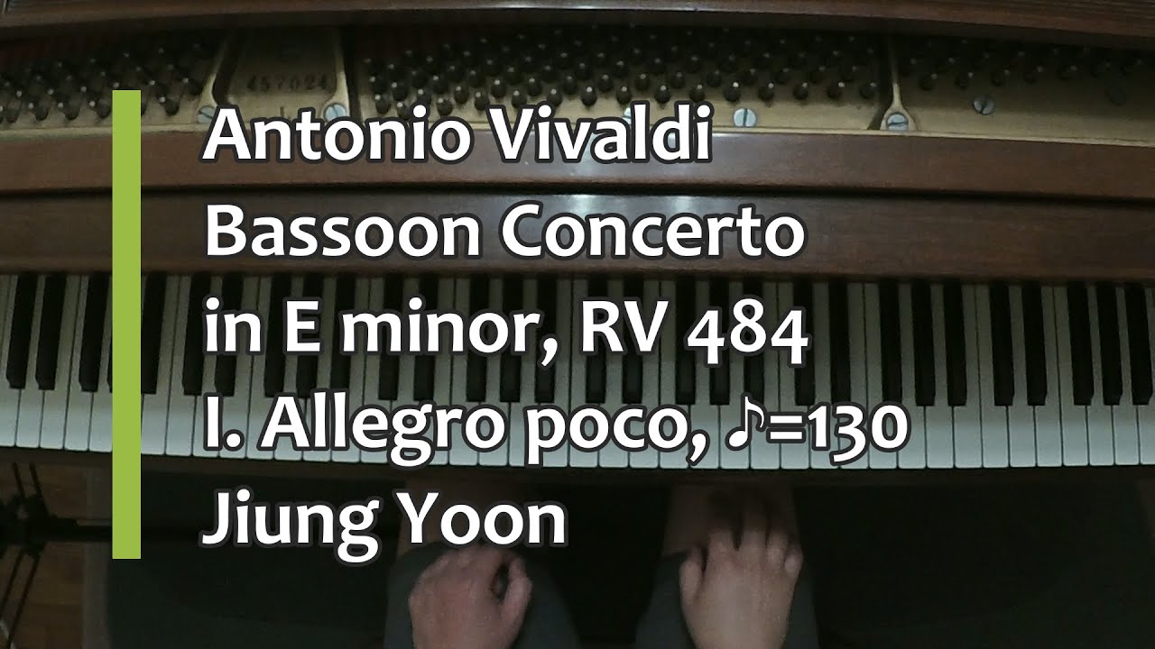 Piano Part- Vivaldi, Bassoon Concerto in E minor, RV 484, I. Allegro poco, ♪=130