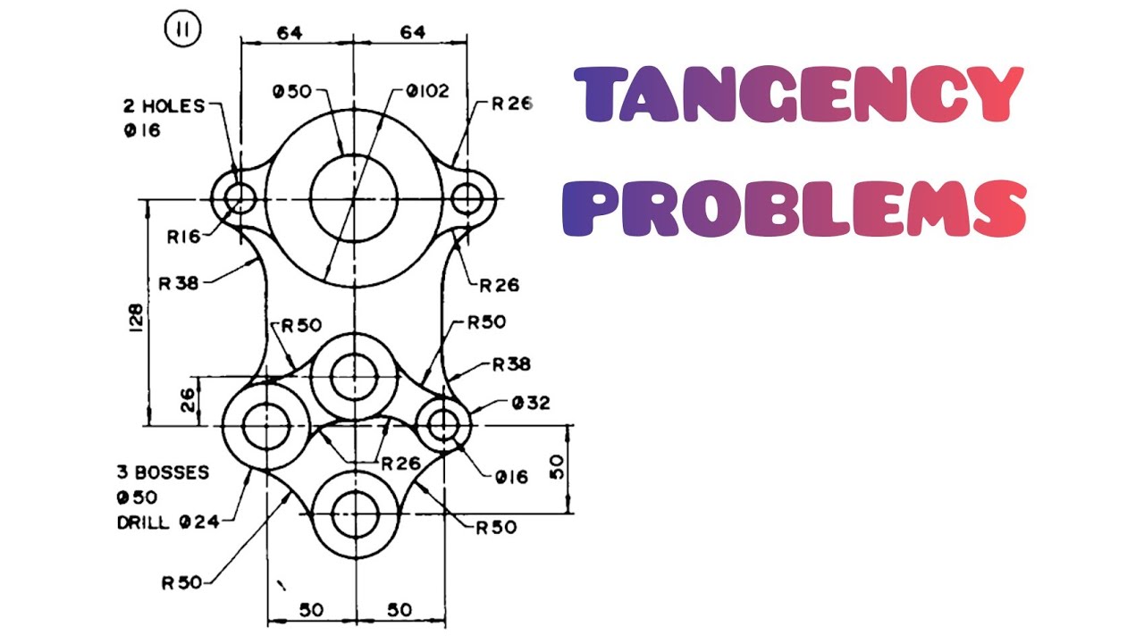 Tangency problems in/ TECHNICAL DRAWING / ENGINEERING DRAWING