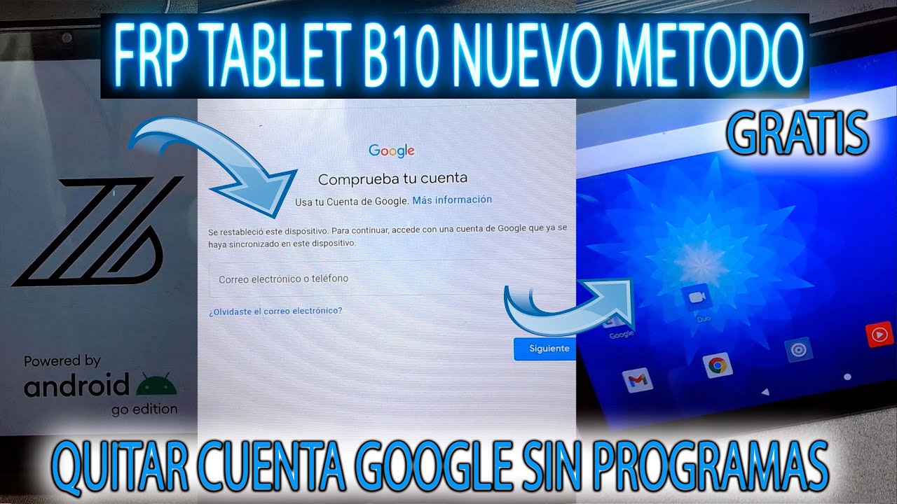 FRP QUITAR CUENTA GOOGLE TABLET ZB10 NUEVO METODO ANDRIOD 10 Y 11 CUALQUIER SEGURIDAD