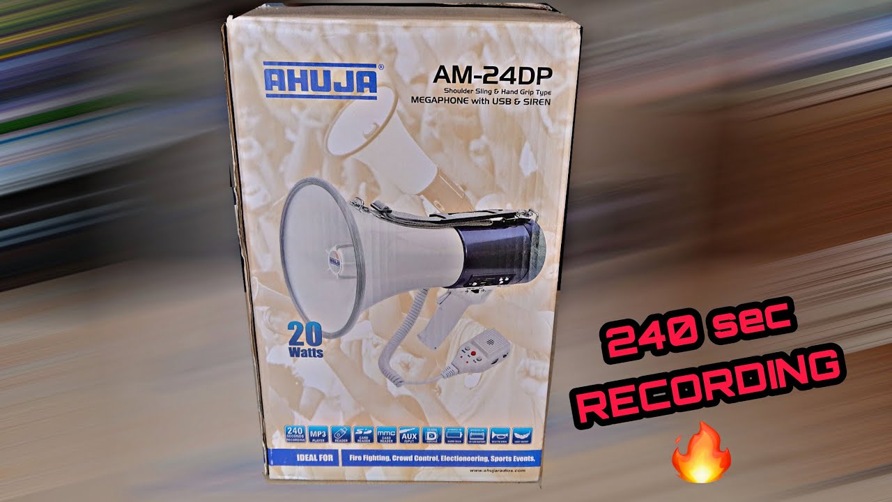 AHUJA AM-24DP PA MEGAPHONE UNBOXING & REVIEW