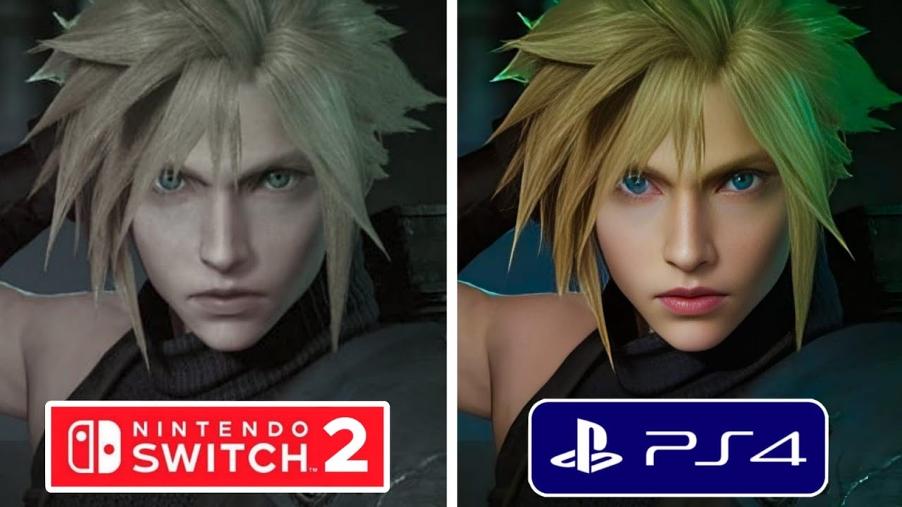 Final Fantasy 7 Remake Intergrade PS4 vs Nintendo Switch 2 Graphics Comparison