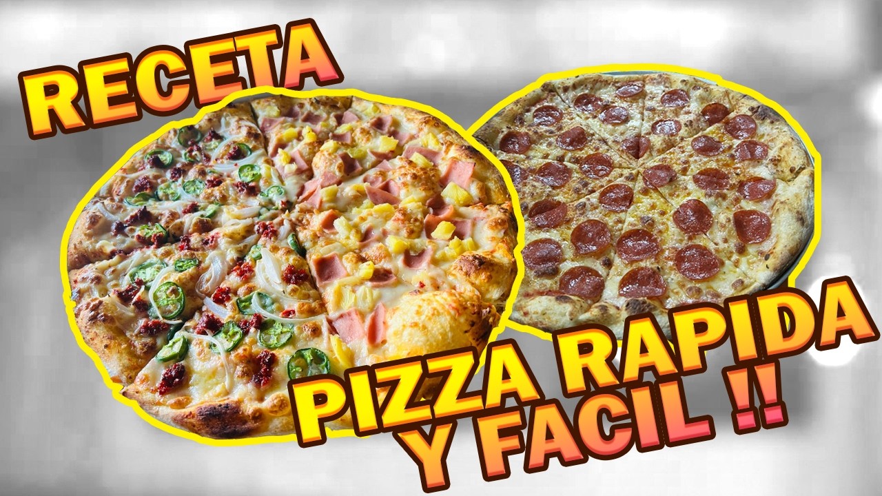 La Mejor Pizza Casera con Ingredientes del Súper !! 😋🍕