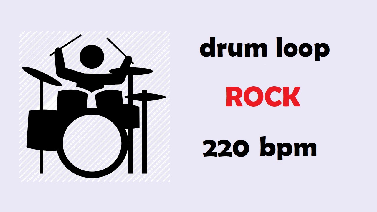 Rock 220 bpm drums - play along track