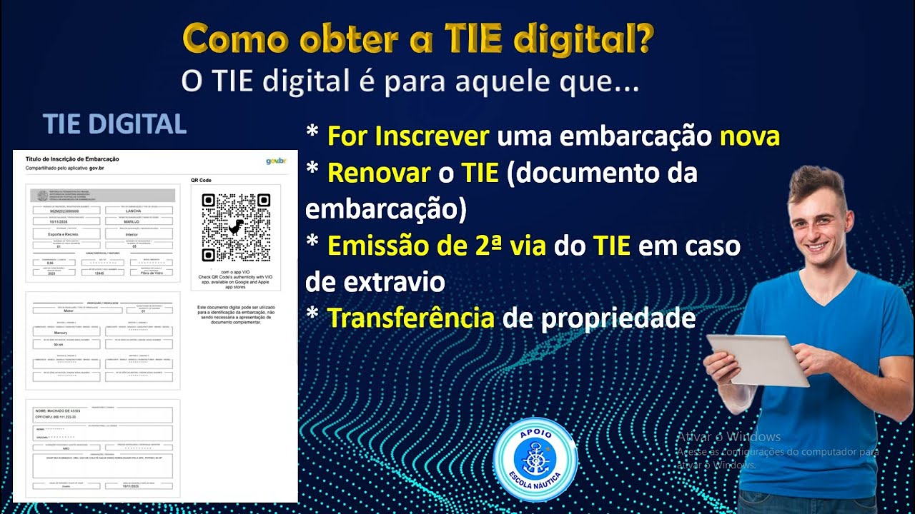 TIE DIGITAL - DOCUMENTO DA EMBARCAÇÃO NO FORMATO DIGITAL - PARA BARCO, LANCHA E MOTO AQUÁTICA.
