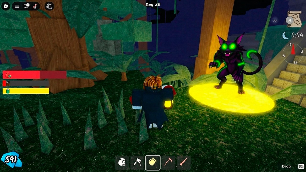 100 Days With New Monster in Jungle Biome in 99 Nights in The Forest