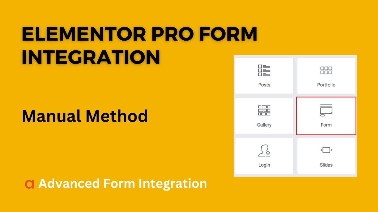 Elementor Pro Form Integration (Manual Method) | Advanced Form Integration