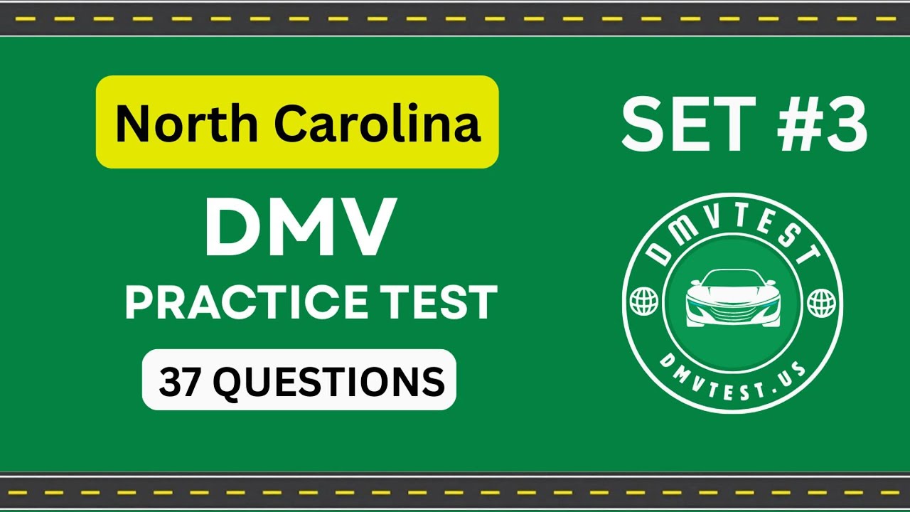 North Carolina DMV Practice Test 2025 | 37 REAL TEST QUESTIONS SET #1 | DMV Driving Test | DMV Test