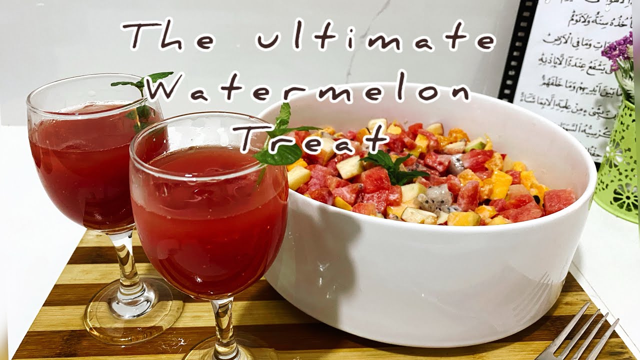 The Ultimate watermelon 🍉 Treat | Fresh Drink and Colorful Salad Recipe🍷__  #safariskhan #yt