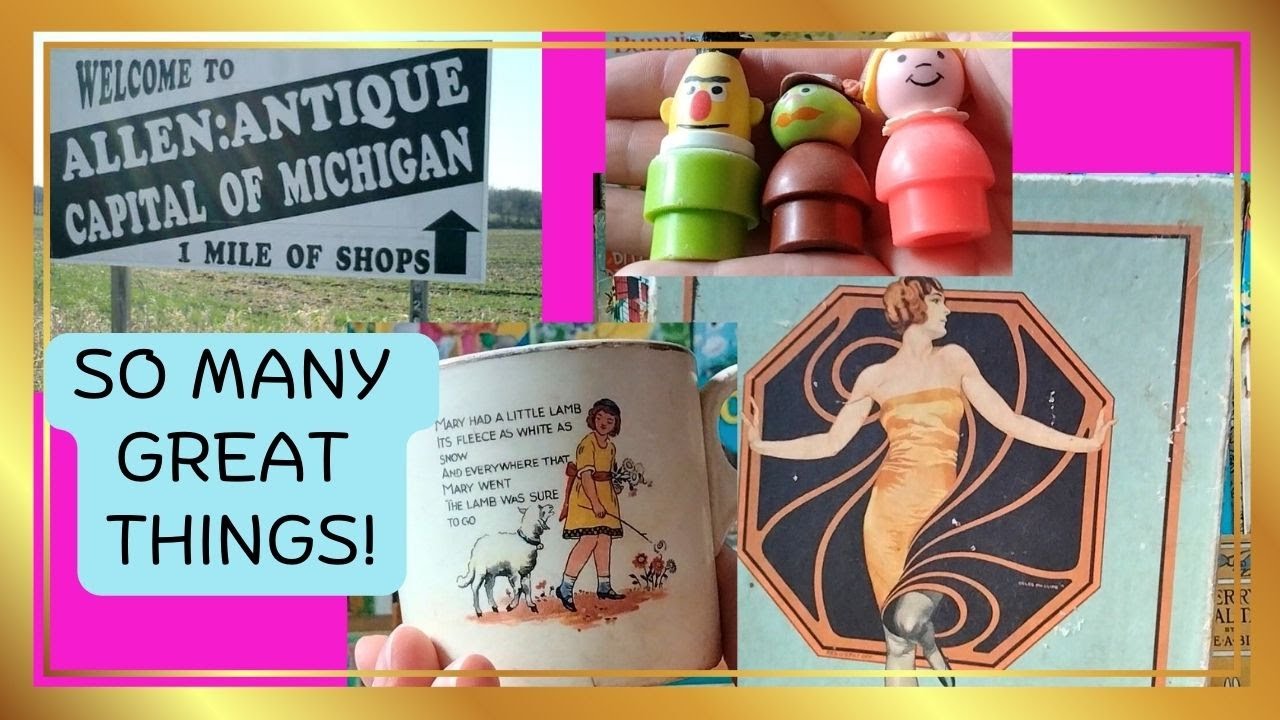 ANTIQUE AND VINTAGE FINDS! | Shopping at Allen and Parma, Michigan Antique Malls