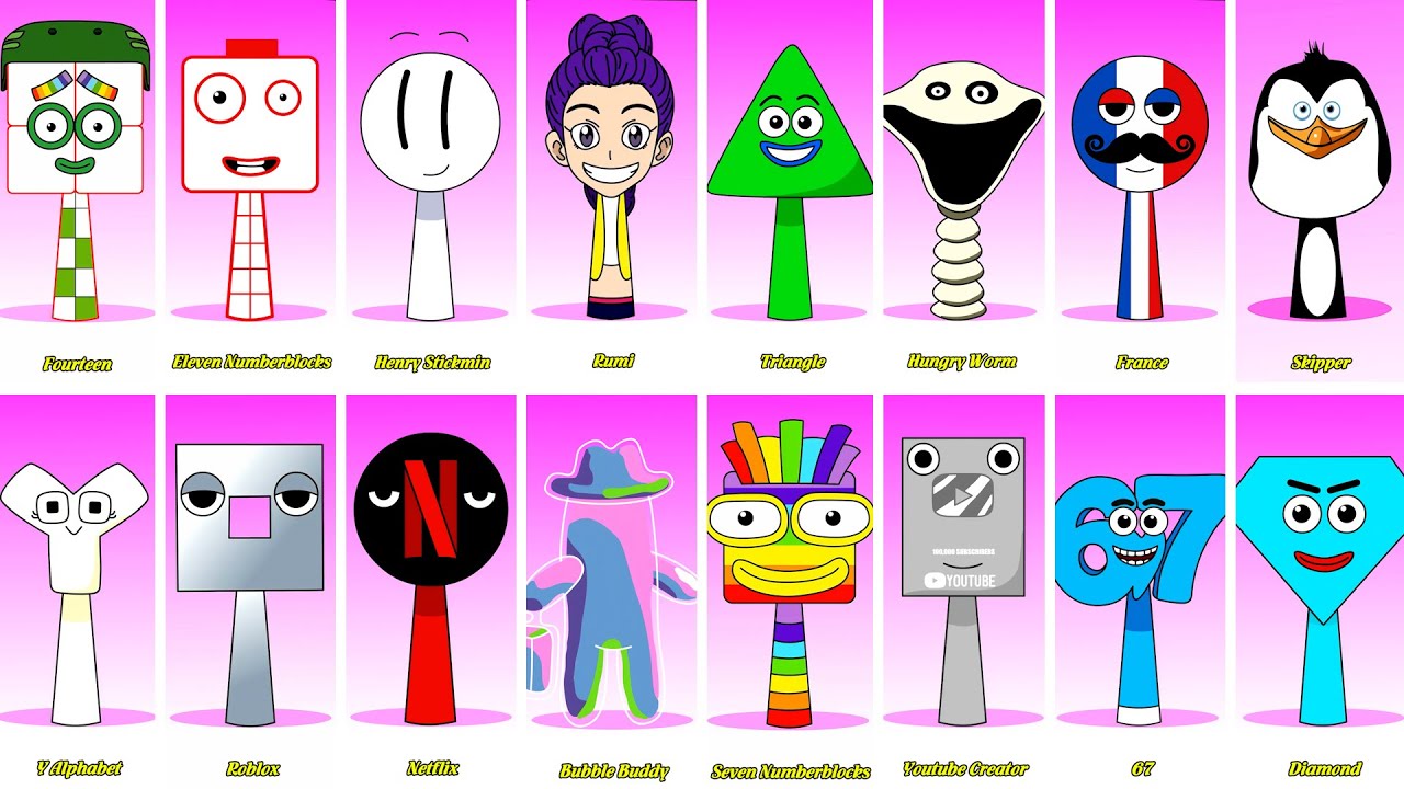Incredibox Sprunki OC Phase 1 to Phase 4 Fourteen, Eleven, Henry Sitckmin, Rumi, Triangle, France