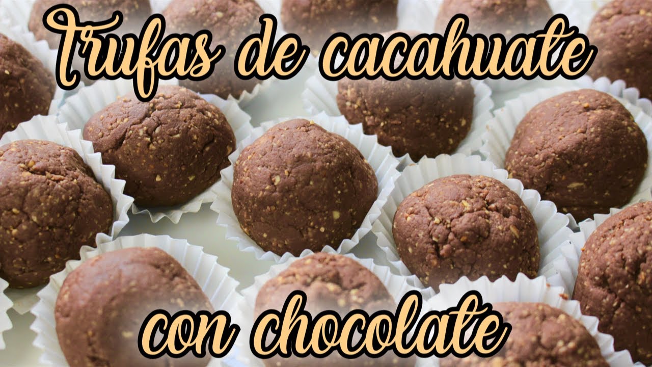TRUFAS DE CACAHUATE CON CHOCOLATE