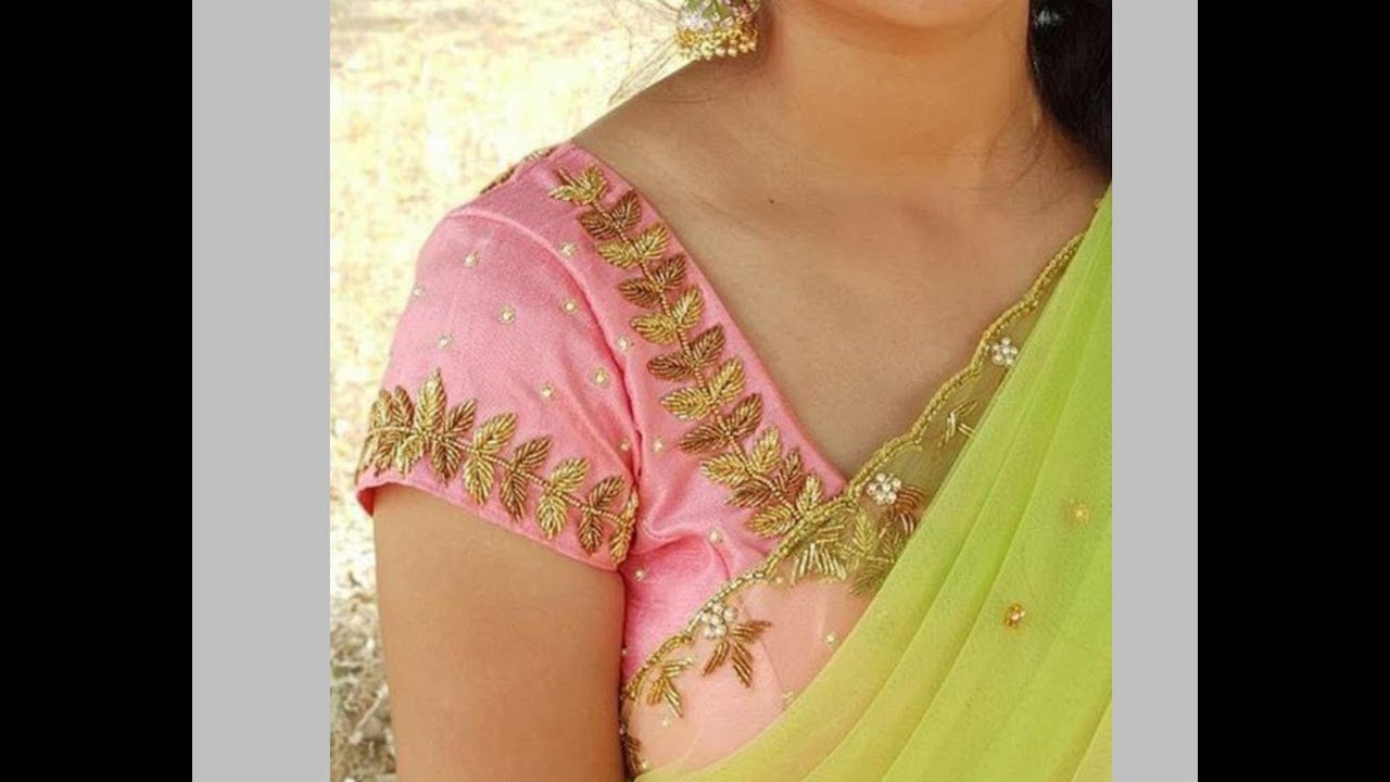 Beautiful Zardosi Design with Normal Stitching Needle | Same like Aari/ Maggam Work
