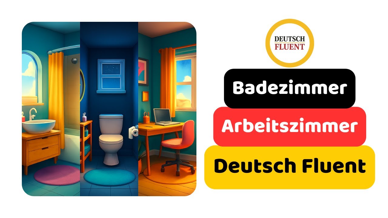 Die Möbel | Deutsch lernen | Badezimmer, Toilette, Arbeitszimmer auf Deutsch | German for beginners