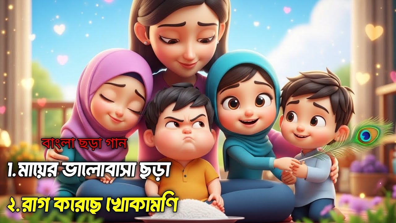 মায়ের ভালোবাসা | রাগ করেছে খোকামণি | বাংলা ছড়া গান ও মজার ছড়া | Bangla Kids Song 2025 | 3D Animation