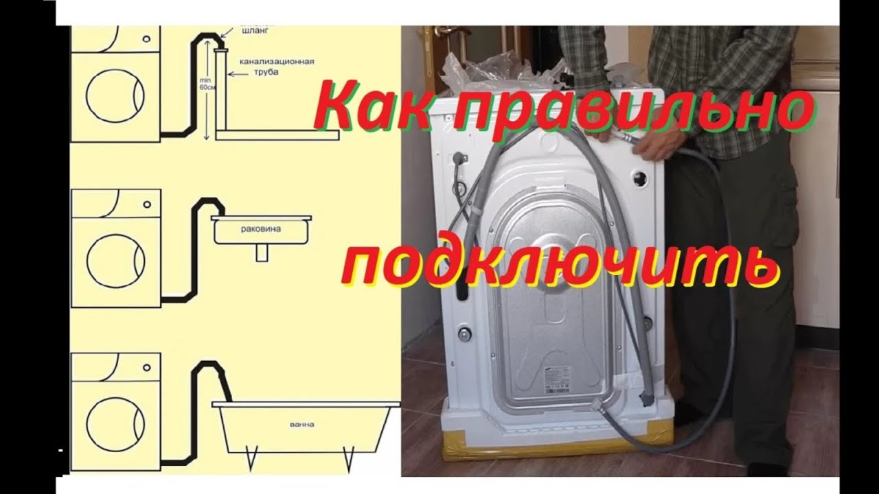 Как правильно установить, подключить стиральную машину