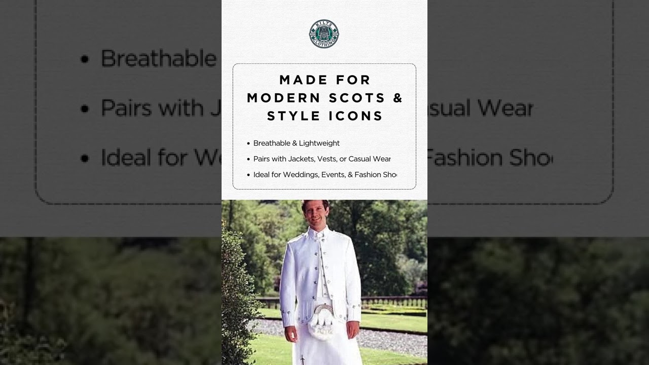 White Kilt by Kilts Clothing #history #fashion #kilts #kiltsclothing #kiltstyle #builtforaction