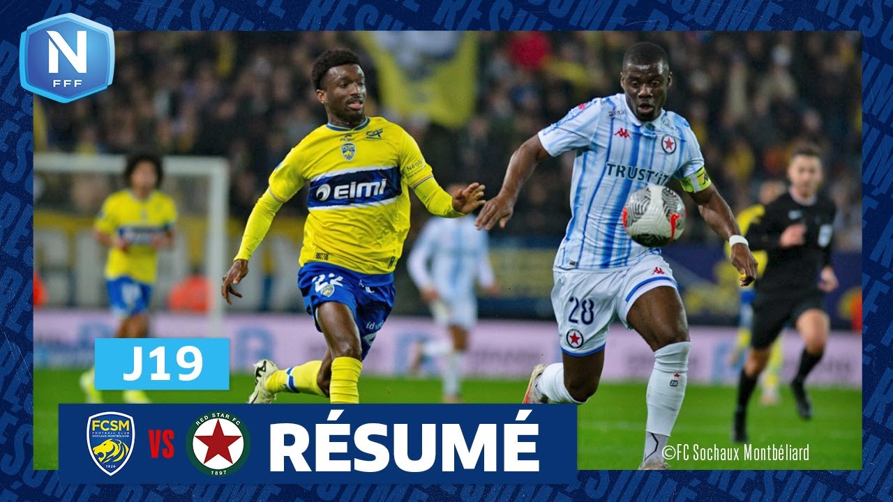 J19 I FC Sochaux-Montbéliard - Red Star (2-2, le résumé I National FFF 2023-2024