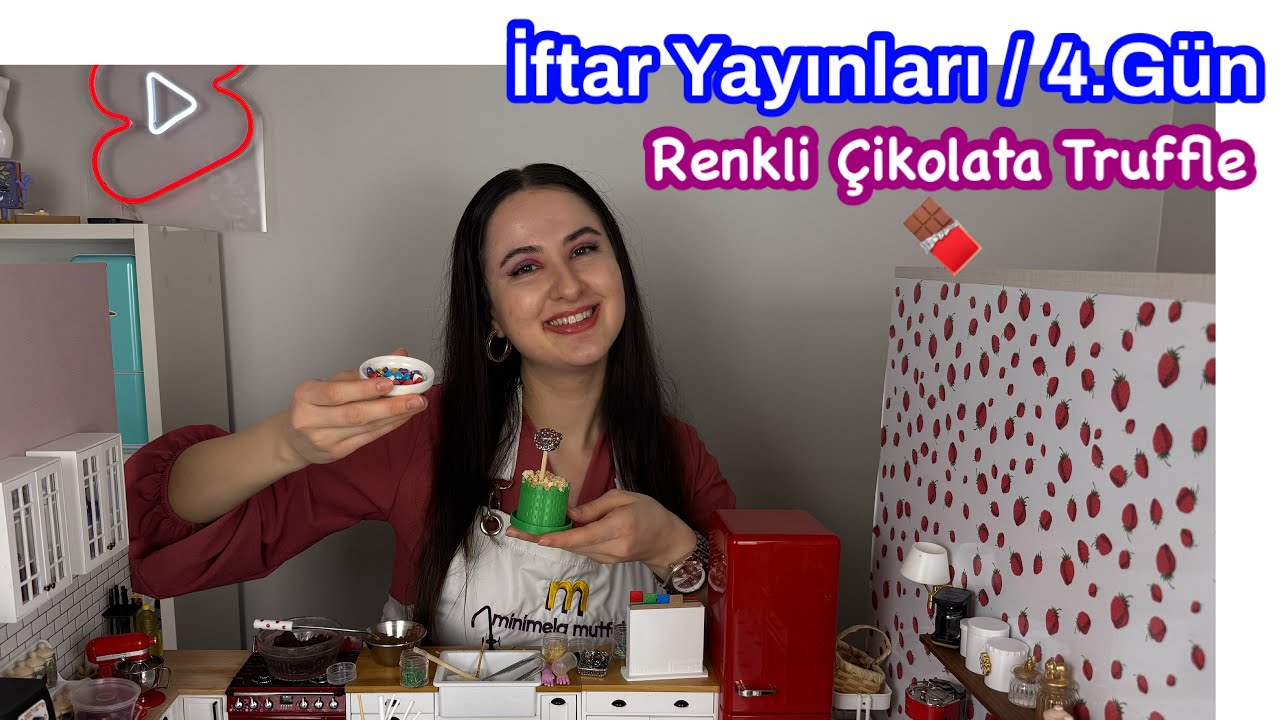 Renkli Çikolatalı Truffle / İftar Yayınları 4.Gün #minimelamutfak #canlıyayın #çikolata