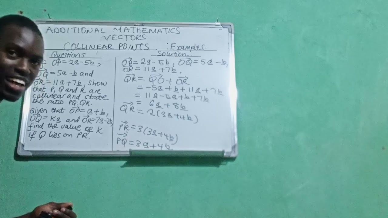 Vectors : Collinear Points Example 2