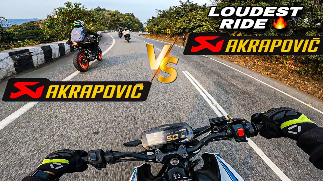 Exhaust vs exhaust 😂 full kaan faad ride In patratu velly 🔥mt15 motovlog ❤️